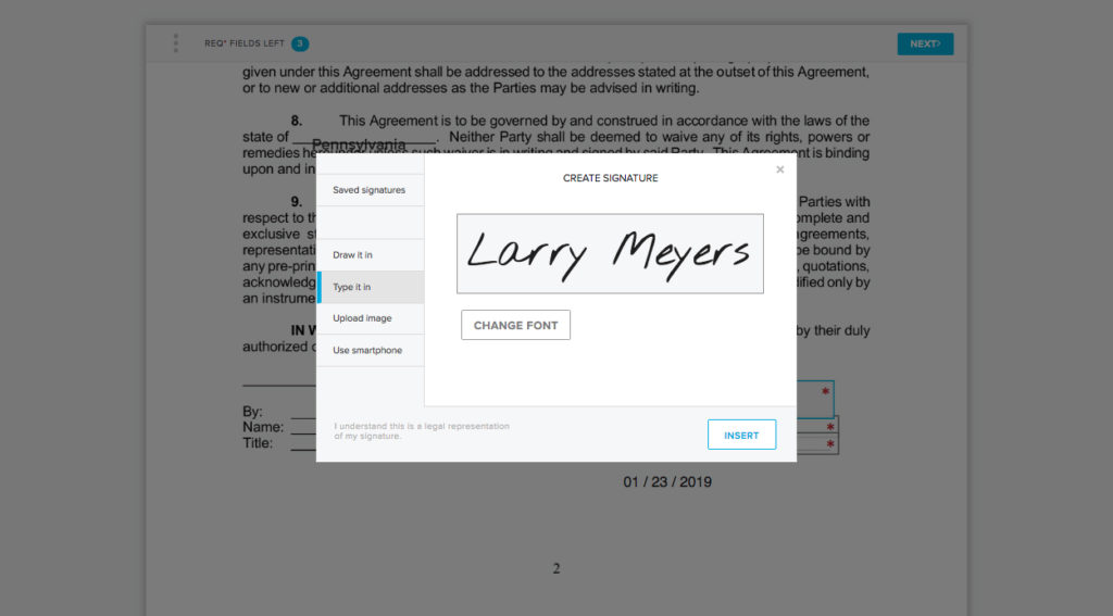 Sign an nda electronically